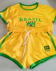 Crop top Brazilian football suit-D581 | Inspanda