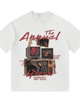 TEE-D707 vintage con estampado monograma tv | Inspanda