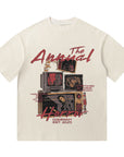 TEE-D707 vintage con estampado monograma tv | Inspanda