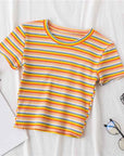 Rainbow Stripe Cropped Top-D750 | Inspanda