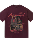 TEE-D707 vintage con estampado monograma tv | Inspanda