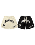 Letter element drawstring shorts-D214 | Inspanda