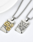 Mechanical gear silver chain-D702 | Inspanda