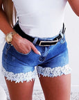 Slim Fit Lace Shorts-D134 | Inspanda