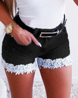 Slim Fit Lace Shorts-D134 | Inspanda