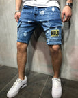 Ripped denim shorts-D139 | Inspanda