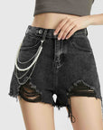 Shorts-D847 denim rasgado | Inspanda