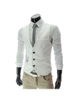 Slim Fit V-Neck Suit Vest-D194 | Inspanda