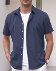 Solid color commuter shirt-D187 | Inspanda