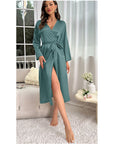 V-neck dressing gown-D13 | Inspanda