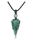 Natural crystal pendant necklace-D693 | Inspanda