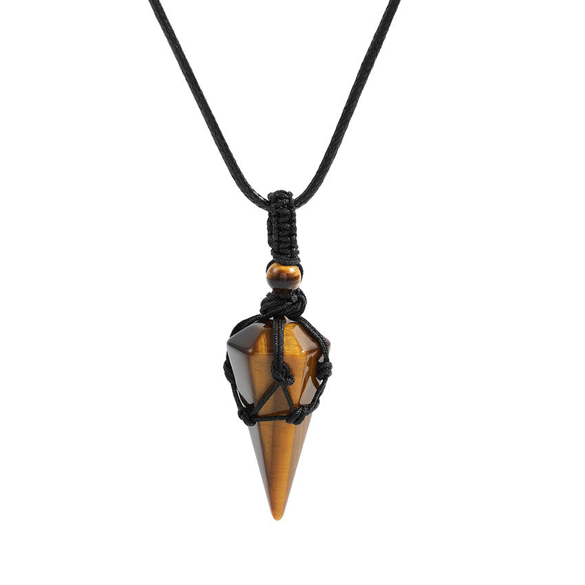 Natural crystal pendant necklace-D693 | Inspanda