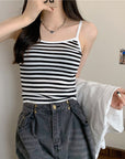 Striped camisole knitted vest-D755 | Inspanda