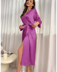 V-neck dressing gown-D13 | Inspanda