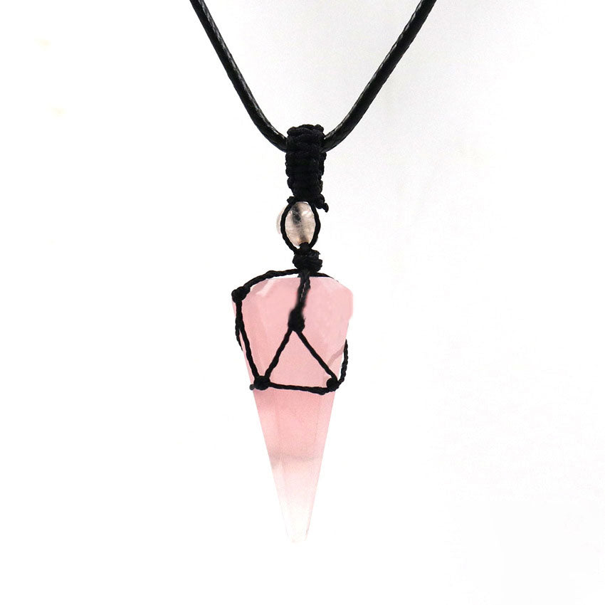 Natural crystal pendant necklace-D693 | Inspanda