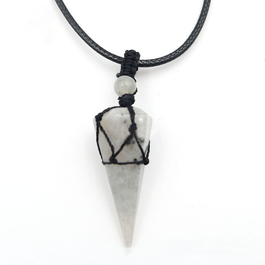 Natural crystal pendant necklace-D693 | Inspanda