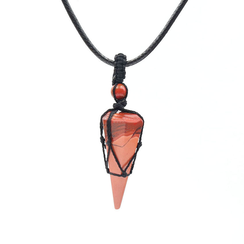 Natural crystal pendant necklace-D693 | Inspanda