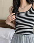 Striped camisole knitted vest-D755 | Inspanda