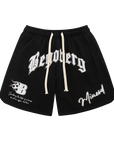 Letter element drawstring shorts-D214 | Inspanda