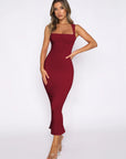 Solid color slit sexy dress-D152 | Inspanda