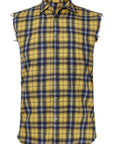 Sleeveless plaid shirt-D685 | Inspanda