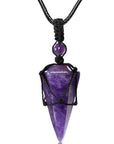 Natural crystal pendant necklace-D693 | Inspanda