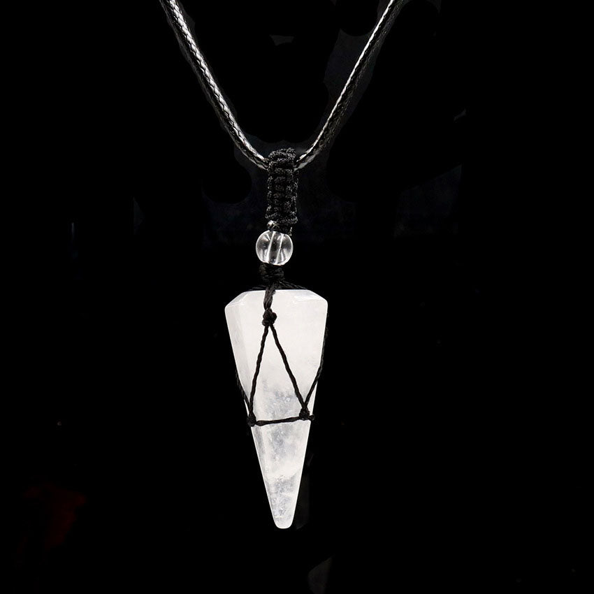 Natural crystal pendant necklace-D693 | Inspanda