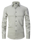 slim fit simple shirt-D190 | Inspanda