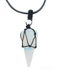 Natural crystal pendant necklace-D693 | Inspanda