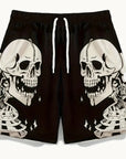 Skeleton finger & paisley pattern shorts-D773 | Inspanda