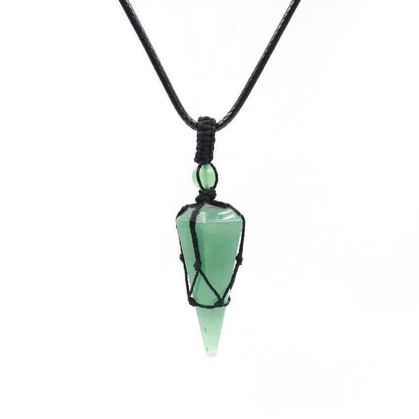 Natural crystal pendant necklace-D693 | Inspanda