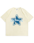 Five-pointed star print tee-D490 | Inspanda