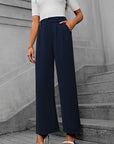 Solid color straight leg pants-D117 | Inspanda