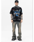 Distressed racing T-shirt-D524 | Inspanda