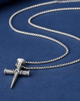 Silver cross chain-D701 | Inspanda