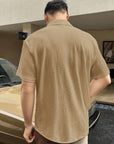 Shirt-D599 casual en color sólido | Inspanda