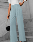 Solid color straight leg pants-D117 | Inspanda