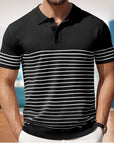 Business stripe fitted polo-D203 | Inspanda