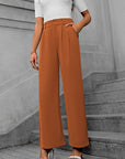 Solid color straight leg pants-D117 | Inspanda