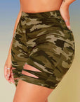 Shorts-D546 elástico de camuflaje | Inspanda