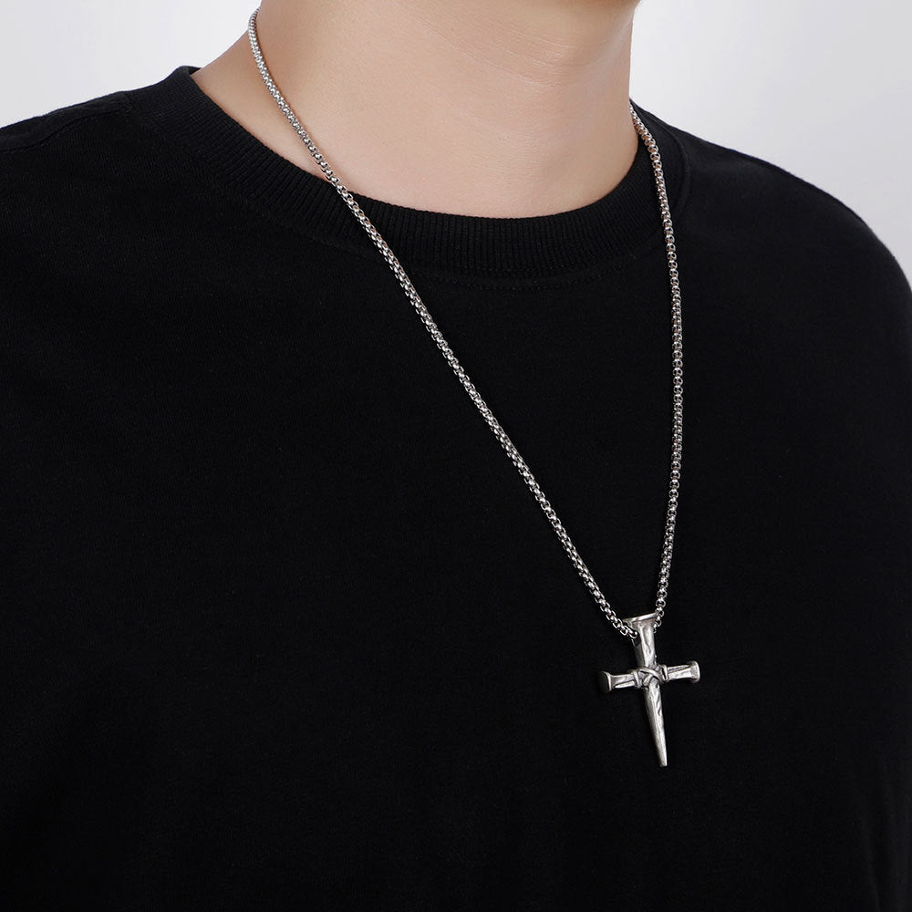 Silver cross chain-D701 | Inspanda