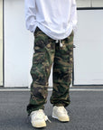 Drawstring camouflage pants oversize-D39 | Inspanda