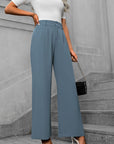 Solid color straight leg pants-D117 | Inspanda