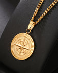 Compass round pendant-D695 | Inspanda