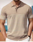 Business stripe fitted polo-D203 | Inspanda