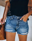 Summer ripped denim shorts-D135 | Inspanda