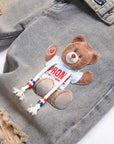 Bear Print  Jeans-D541 | Inspanda