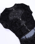 Black jacquard top-D54 | Inspanda