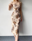 Mature oil painting dress-D453 | Inspanda