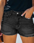 Summer ripped denim shorts-D135 | Inspanda